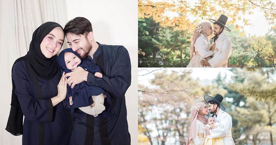 10 Potret Irvan Farhad-Hamidah ulangi honeymoon di Korea, bawa bayi
