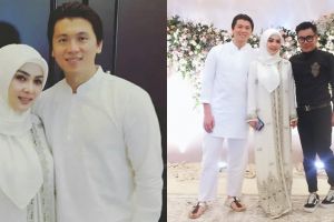 10 Potret pengajian Syahrini & Reino Barack di Bogor, serba putih