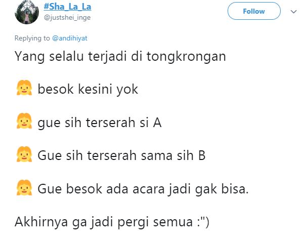 10 Cuitan lucu rencana berujung wacana ini bikin ngelus dada