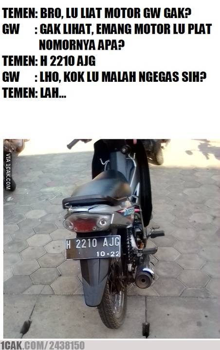 12 Meme lucu pakai plat nomor ini endingnya baper