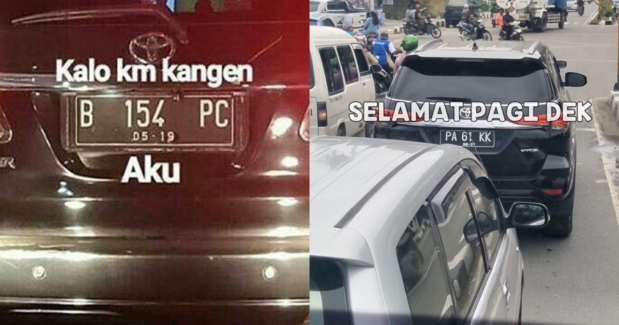 12 Meme lucu pakai plat nomor ini endingnya baper