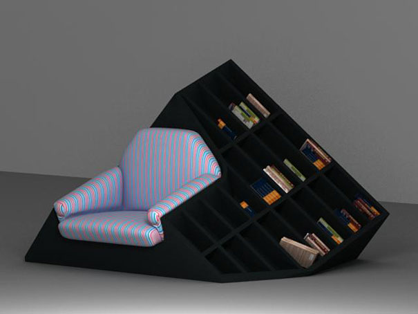 10 Inspirasi sofa merangkap rak buku ini bikin semangat membaca