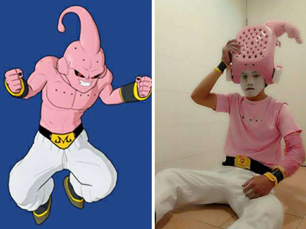 10 Cosplay tokoh Dragon Ball pakai barang low budget, kocak abis
