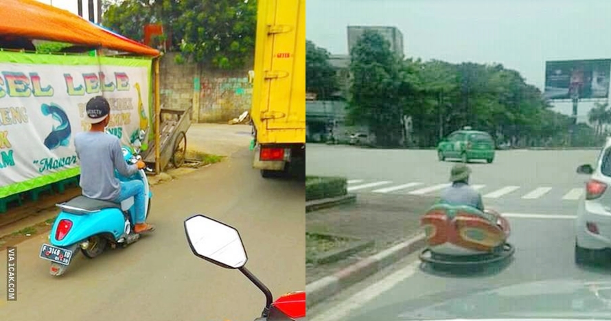 12 Penampakan kendaraan di jalan raya ini nggak biasa, kocak abis