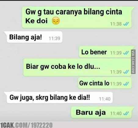 11 Chat lucu awalnya nggak jelas ini endingnya baper