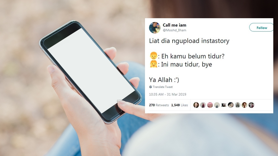 10 Cuitan lucu 'eh kamu belum tidur' ini endingnya kocak abis