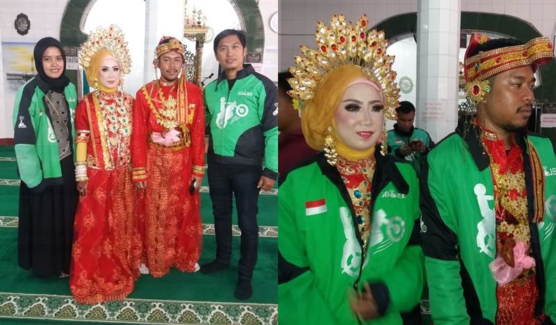 Driver ojek online ini menikah dari hasil tabungan ngojek, top!