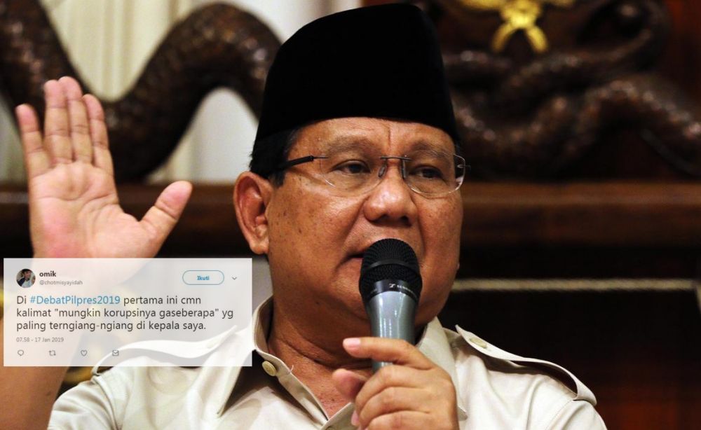 4 Pernyataan kontroversial Prabowo soal pemberantasan korupsi