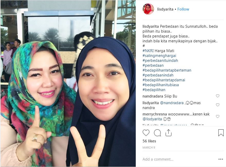 17 Potret bukti beda pilihan capres tetap berteman, rukun terus