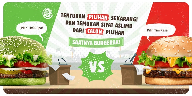 Sambut pemilu, restoran ini ajak masyarakat latihan milih lewat burger