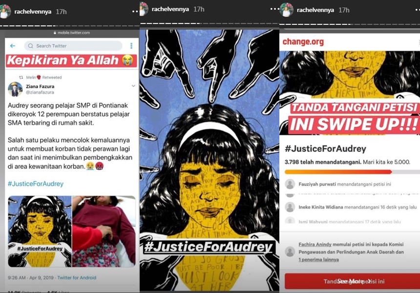 Viral tagar Justice For Audrey, 8 seleb ini beri dukungan
