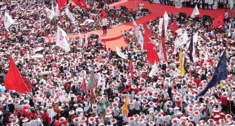 8 Potret udara keriuhan massa kampanye Jokowi vs Prabowo