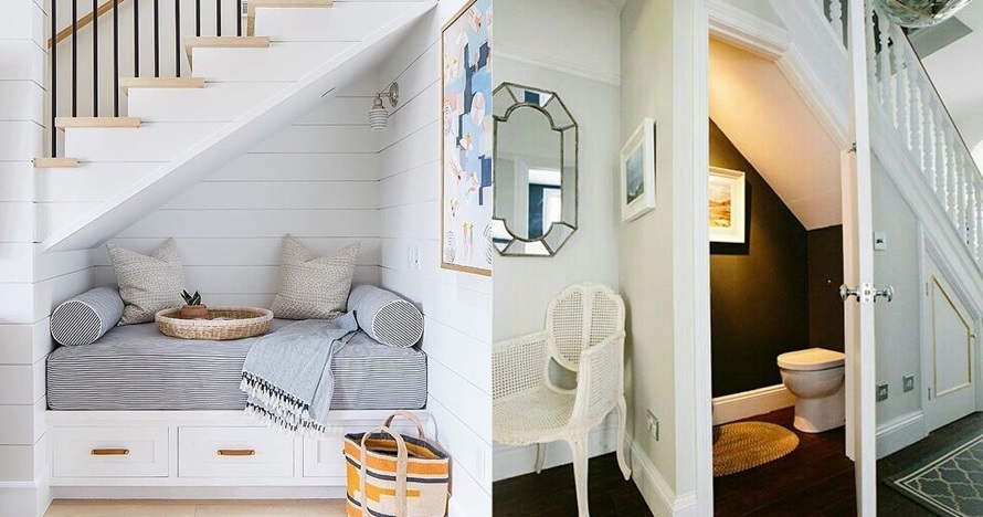 18 Desain ruangan bawah tangga, simpel dan cozy abis