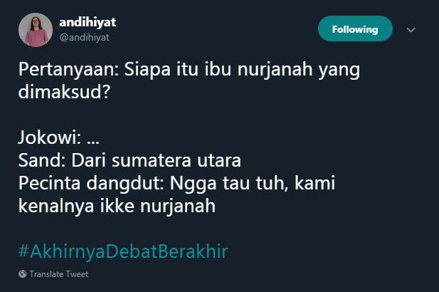 10 Cuitan lucu 'akhirnya debat berakhir' ini mengundang senyum