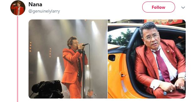 12 Cocoklogi gaya busana Hotman Paris & Harry Styles, kocak abis