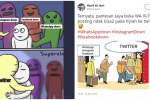 Instagram, Facebook & WhatsApp down, ini 10 cuitan kocak warganet