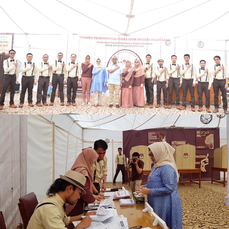 15 Potret pemungutan suara di luar negeri, berlangsung tertib
