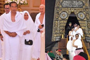 8 Momen Jokowi umrah di masa tenang kampanye, masuk dalam Kabah