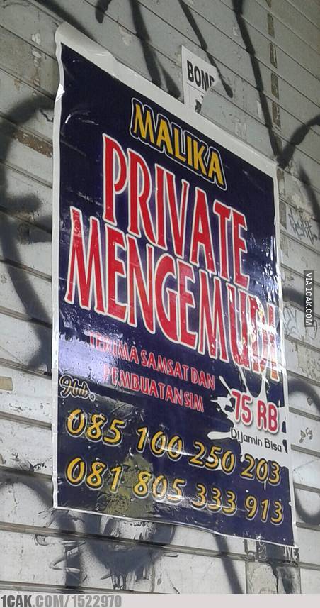 12 Spanduk iklan lembaga kursus ini bikin tepuk jidat
