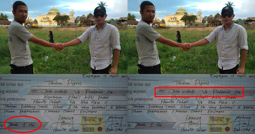 Fakta di balik pendukung Jokowi & Prabowo taruhan tanah 1 hektare