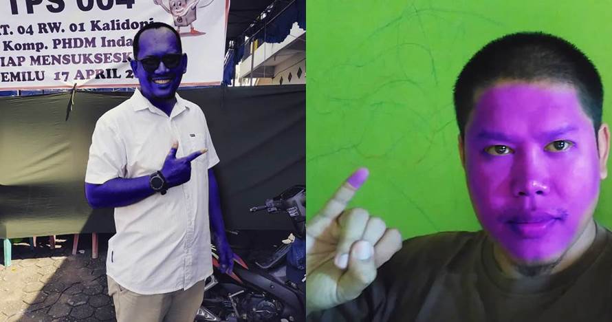 13 Kelakuan lucu pakai tinta pemilu ini bikin ketawa mules