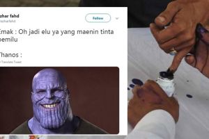 7 Sosok terkenal ini mirip banget sama tinta pemilu, ungu semua