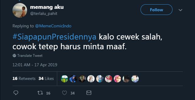 10 Cuitan lucu 'siapapun presidennya' ini bikin jomblo auto baper