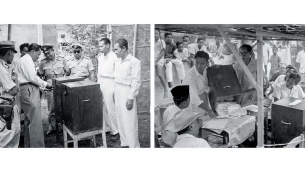 10 Foto jadul pemilu pertama di Indonesia tahun 1955