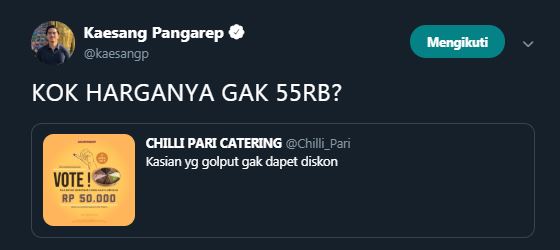 Cuek quick count, Kaesang dan Gibran saling ribut soal ini