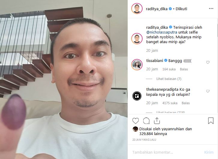 Aksi 6 seleb tanggapi viral selfie Nicholas Saputra ini kocak