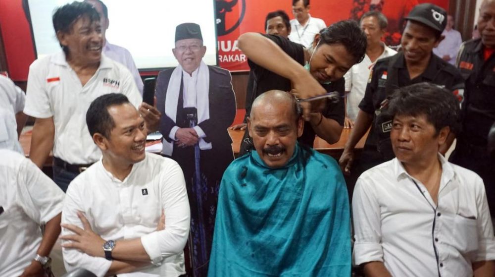 Jokowi unggul, wali kota Solo bersyukur dengan cukur gundul