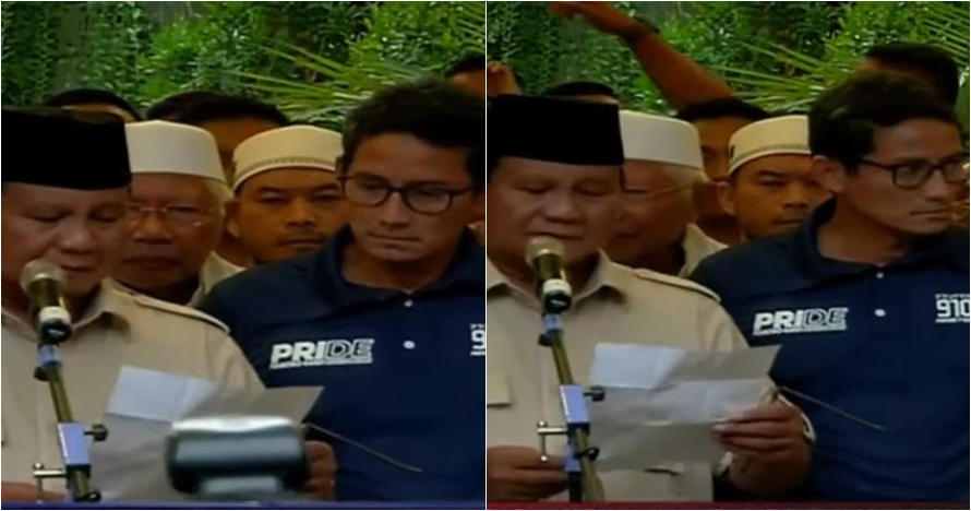 Prabowo dan Sandi deklarasikan diri presiden & wapres 2019-2024
