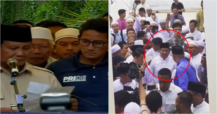 Momen Prabowo sujud syukur kemenangan di Masjid Al-Azhar