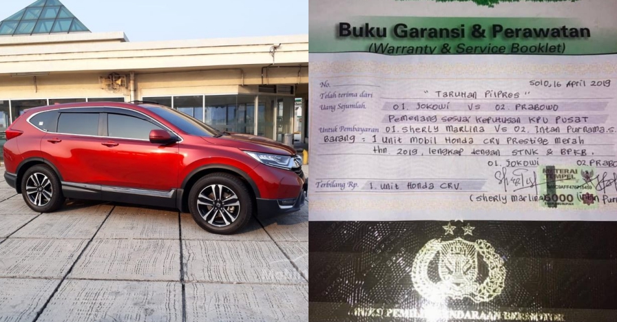 Demi Pilpres 2019, dua ibu-ibu di Solo taruhan mobil CRV Prestige