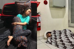 7 Potret Soimah tidur di sembarang tempat ini bikin ngakak