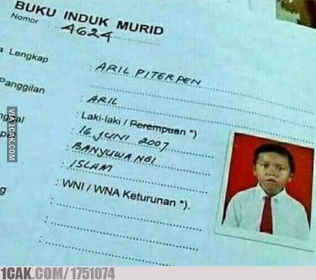 10 Nama siswa ini unik dan mengundang senyum