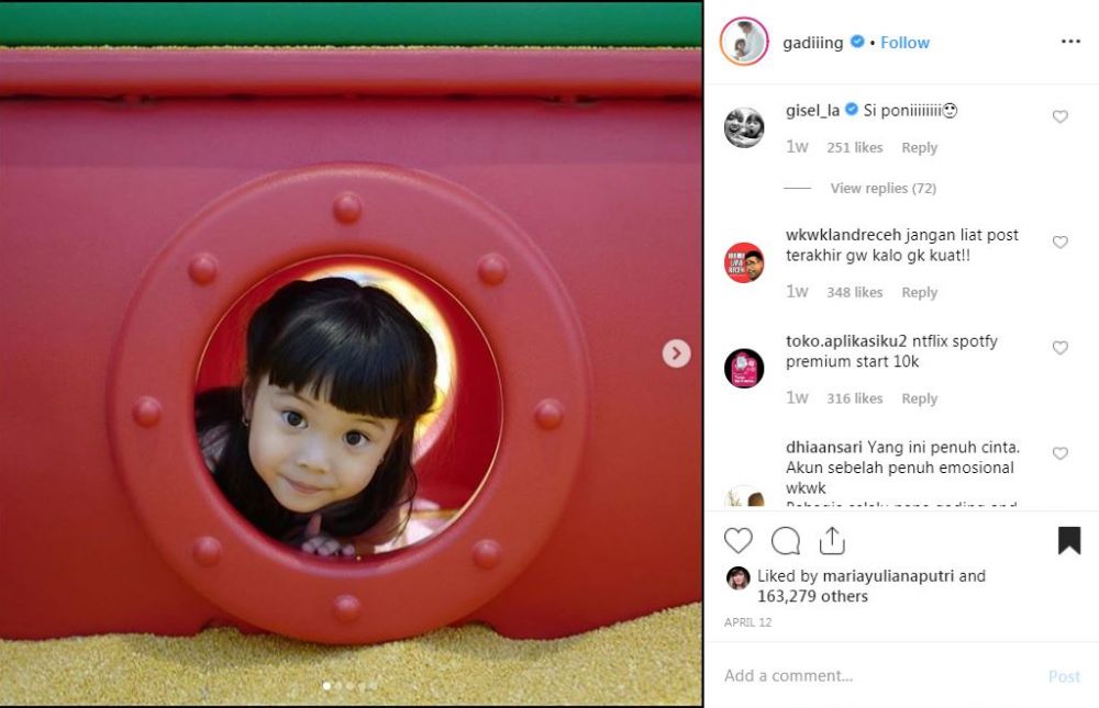 9 Foto Gading Marten dan Gempi ini dapat komentar manis Gisel