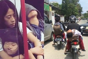 12 Potret lucu bocah ketiduran di tempat umum ini kocak