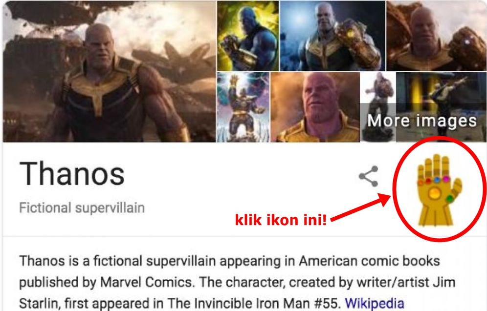 Ketik 'Thanos'di Google separuh halamanmu bisa lenyap, coba deh!