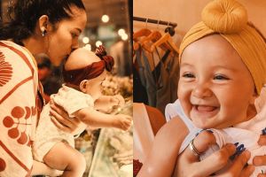 8 Potret Surinala anak Putri Marino pakai bandana, gemesin abis