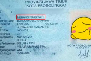 Viral nama KTP Menang Prabowo, begini kisah uniknya