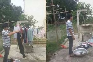 10 Potret lucu bapak-bapak disuruh jemur baju, bikin geleng kepala