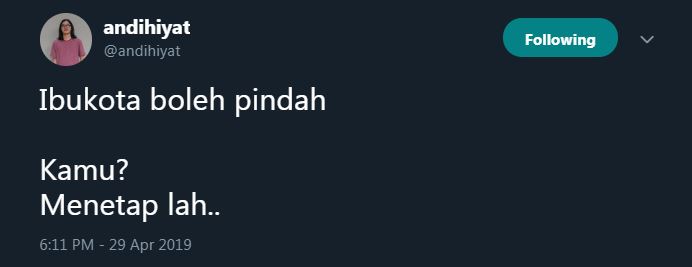 10 Cuitan lucu 'ibu kota pindah' ini ujung-ujungnya bikin baper