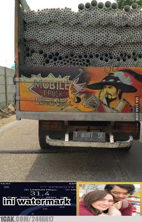 11 Tulisan lucu di kendaraan angkutan barang ini kocak abis