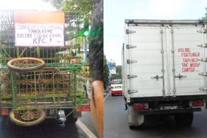 11 Tulisan lucu di kendaraan angkutan barang ini kocak abis