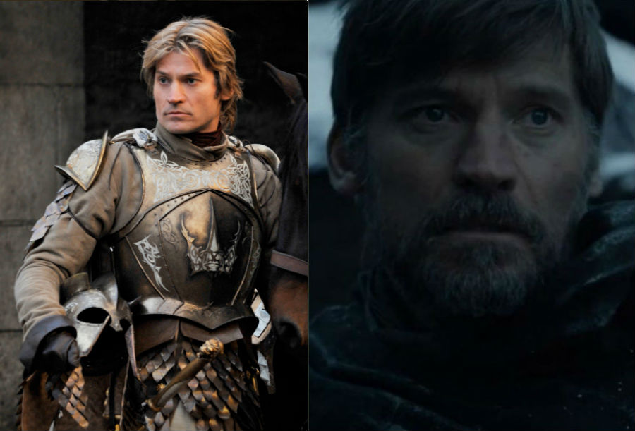 Beda penampilan 18 pemain Game of Thrones season 1 dan 8