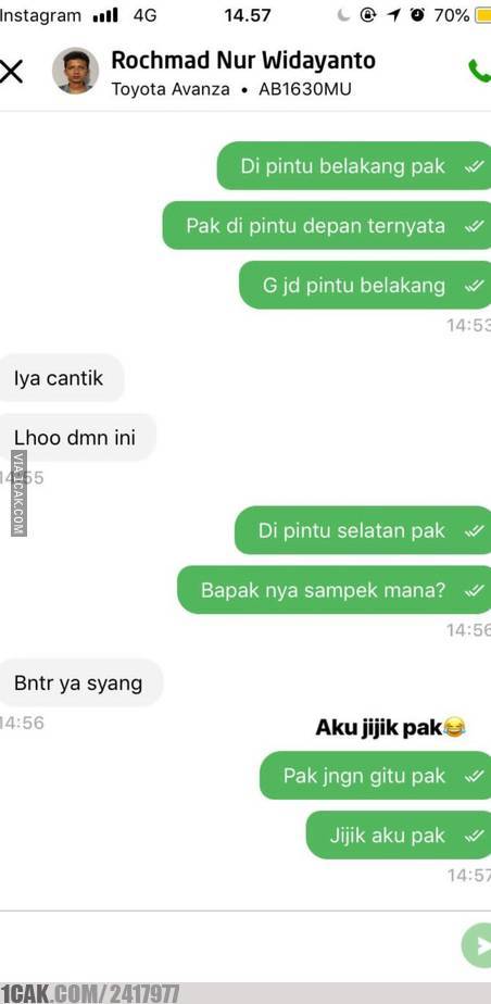 11 Chat lucu driver ojek online dan pelanggan ini malah baper