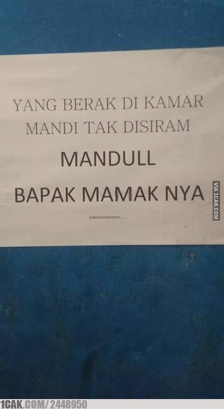 12 Peringatan di toilet ini bikin pengunjung auto mikir keras