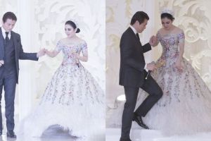 12 Potret dekorasi resepsi Syahrini & Reino Barack, serba putih