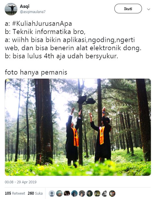 12 Cuitan lucu #KuliahJurusanApa ini bikin kamu auto gagal paham